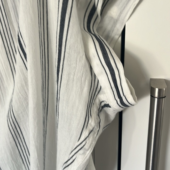 Madewell short sleeve cotton button down blue stripe size L - Picture 9 of 9